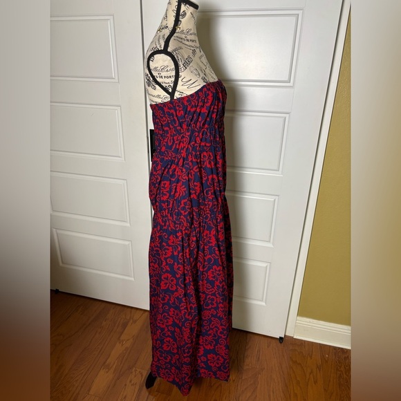 Sundry Anthropologie| 100% Cotton Aloha Floral Strapless Maxi Dress | - Picture 9 of 11